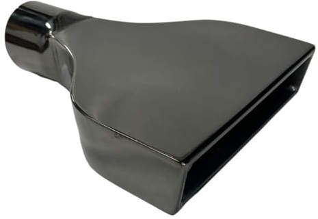 Exhaust Tip 2.50 Inlet 8 x 5.5 cm Outlet 10.00 Long WLT1-225775-250-BC-S Rectangle Inclined Black Chrome 304 Exhaust Tip Wesdon