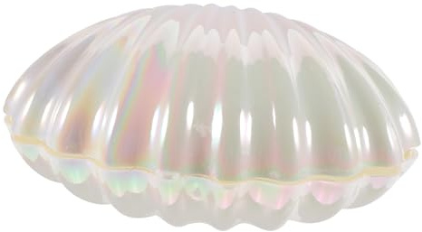 PRETYZOOM Candy Holder Box Pearlescent Shell Outfit Candy Storage Containers Trinket Dish Clam Treat Holders Sea Shells Jewelry Dish Sea White Pp Stand Wedding
