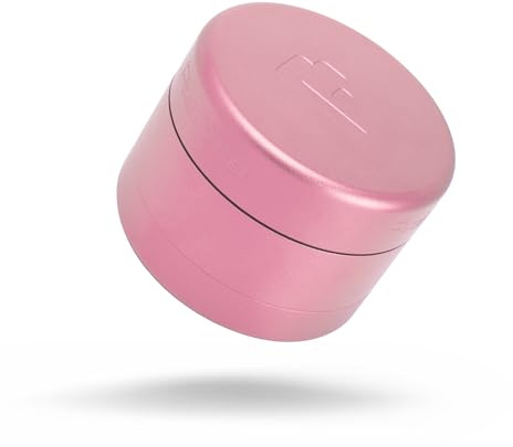 Pixel Cartel Herb Grinder Spice Mill 2.5 inches - Pink Metal - Flower Mill Innovation - Teethless Grinder, PXL00052