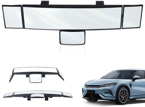 Rückspiegel Auto 380 x 72 mm,Universal Innenspiegel 360° Drehbarer 2-in-1 Spiegel baby Rückbank für Auto, SUV, CRV, Vans, Trucks (1)