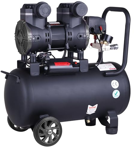 Compresor de aire profesional con certificado CE SILENCIOSO, 50 litros 1.5 cv 8 Bares