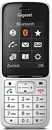 Gigaset SL450HX - DECT-Mobilteil mit Ladeschale – hochwertiges Schnurloses Telefon für Router und DECT-Basis – Fritzbox-kompatibel - brillantes Farbdisplay - großes Adressbuch, silber