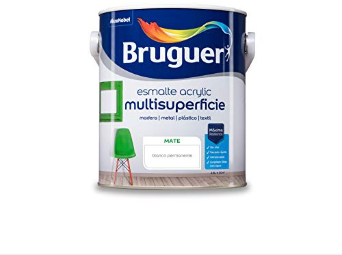 Bruguer Acrylic Multisuperficie Esmalte al agua Mate Blanco Permanente 2,5L