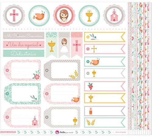Anita und Seine Welt Erstkommunion Mädchen Papier Scrapbooking, Rosa, 30,5 x 30,5 cm, 13