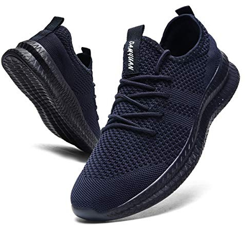 CAIQDM Schuhe Herren Laufschuhe Sneaker Outdoor Sportschuhe Turnschuhe Männer Joggingschuhe Atmungsaktiv Running Shoes Men Walking Schuhe Freizeitschuhe Fitness Schuhe Blau 45 EU