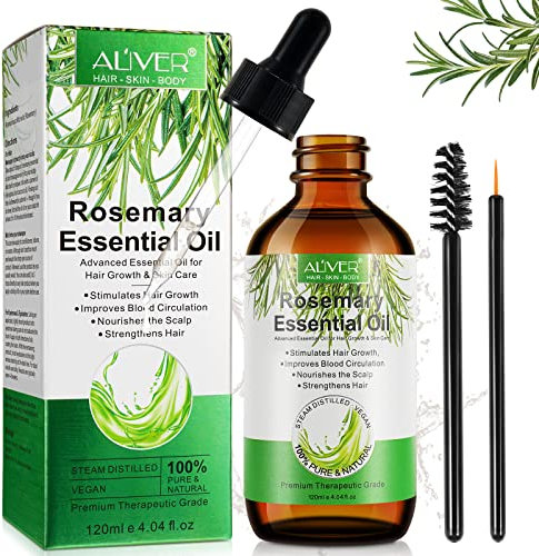 RosmarinöL Haare 120ml, Rosemary Oil For Hair, Rosmarin öL Haarwachstum Anregen, StäRkt Das Haar, RosmarinöL Bio FüR Das Wachstum Von Augenbrauen Und Wimpern