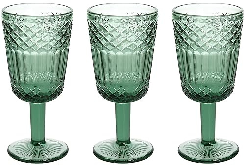 Tognana Claire, Set 3 calici 270 cc, vetro, verde