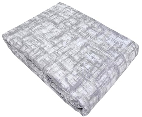 Tata Home Trapuntino Mezza Stagione Leggero Piazza Mezza 210x250 cm Copriletto Trapuntato Primaverile Estivo Quilt Autunnale Moderno Elegante Dis. 9 Grigio Chiaro