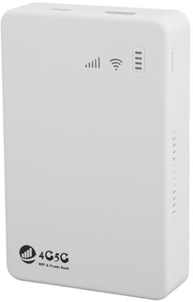 Tragbarer 4G-WLAN-entsperrter Hotspot mit 10000 MAh Weißer LTE-Router, SIM-Kartensteckplatz, Unterstützt 10 Geräte, 300 Mbit/s WLAN-Modem-Router