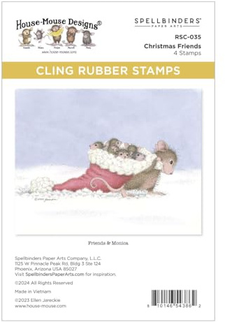 Spellbinders House Mouse Cling Rubber Stamp-Christmas Friends