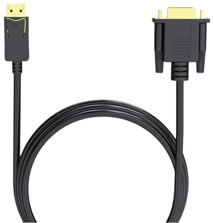 Qsvbeeqj Câble Adaptateur DisplayPort VGA Connectant Votre PC Périphériques D'affichage VGA Résolution 1920x1080p Stable
