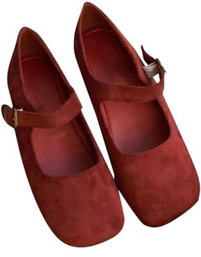 Women's Loafers & Moccasins Ladies Flat Shoes Moccasins Ballet Shoes Classic Bow Slip on Pumps Ballerina Loafers Comfy Wide Work Smart Office Flats Dolly Shoes Red