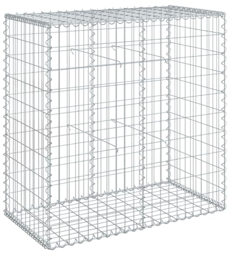 Panier de Gabion, Panier à Pierre Gabion Mur de Soutènement Clôture de Jardin avec couvercle 100x50x100 cm fer galvanisé