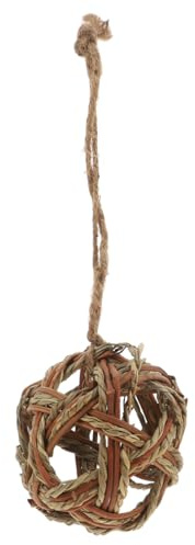 TOYANDONA Bunny Chew Grass Balls Natural Grapevine Toy for Small Animals Rabbit Guinea Pig Hamster Teething Activity Indoor Cage Toy for Pets