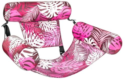 Flottaison de Piscine - Radeau de Salon pour Adultes | Tapis de hamac Flottant | Motif lit d'eau pour Relaxation | Chaise Longue Gonflable Confortable pour Le lac | Accessoire de Plein air pour