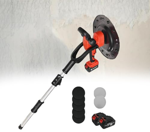 Jiayiyoux Levigatrice Elettrica per Cemento da 1680 W, Levigatrice per Pareti A 6 velocità Regolabili, Macchina per Lisciare E Lucidare Pareti in Cemento E Malta, per Pareti, Soffitti, Pavimenti