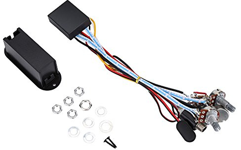 Chiyyak Dual Potentiometer 2 Band EQ Preamp Circuit Pickup Gitarr Bas, Förstärka Basljud, Praktisk och Bekväm Installation, Visas Som Bild