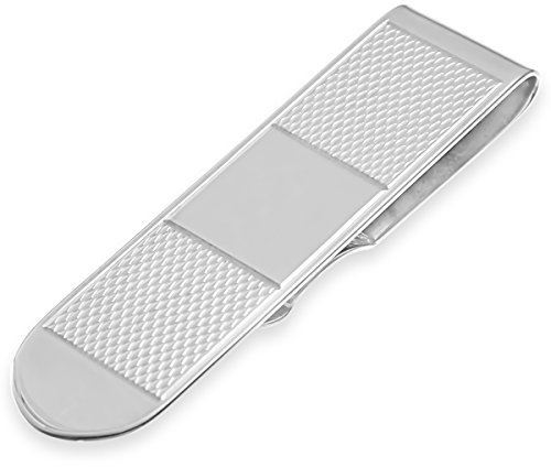 Silberne dünne beschriftbare Geldscheinklammer