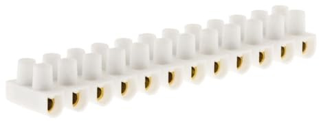 Zenitech Barrette 12 plots Section 10mm² - Blanc