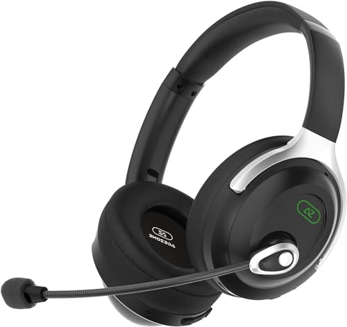AceZone A-Spire - ANC-Gaming-Headset, Aktive Geräuschunterdrückung, Mikrofon mit Geräuschunterdrückung zum Stummschalten – Mobile App – PC, PS4, PS5, Xbox, Switch, Android, iOS und Mac