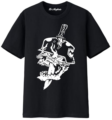 MAGLIERIA CONFORTI Maglia t-Shirt Machete Crew collettivo Maglietta salmo Unisex Adulti e Ragazzi
