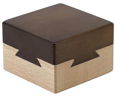 Medifier Holzige geheime Öffnung Box rätselhaftes Geschenk für Kinder und Erwachsene (Schwarze Walnuss)