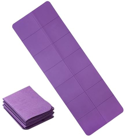 Esterilla de ejercicio – Alfombrilla de yoga antideslizante con bolsa de transporte | Esterilla de gimnasio plegable de doble cara | Alfombrilla de pilates ampliada y gruesa | Alfombrilla de fitness
