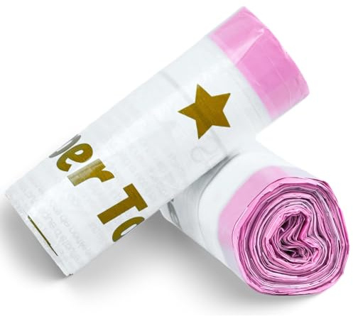 OKKEAI Sac Poubelle 20L Blanc avec Lien Coulissant – 60 Sacs (50×55cm), Sac à Ordures, Pré-Détachés, 2 Rouleaux, Parfaits pour Cuisine, Bureau, Déchets Ménagers