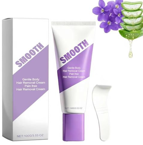 Enthaarungscreme für empfindliche Haut, Schmerzfreie, Makellose Enthaarungscremes Für Empfindliche Haut, Scham, Körper, Private Bereiche, Achselhöhlen Und Bikinizone, Nährende(100ML)