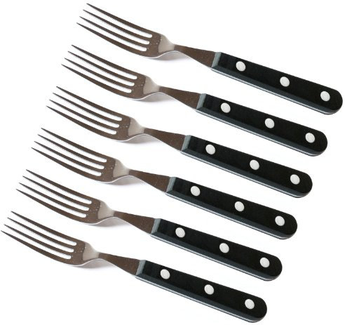 6 Stück Brotzeitgabel POM Marsvogel Solingen # 82 00 07 Menügabel Tafelgabel