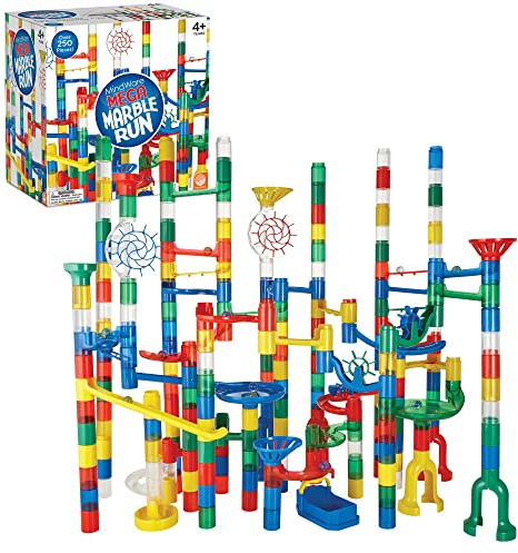 MindWare Mega Marble Run Building Set - 215 Durable Pieces and 40 Marbles - Build, Engineernig and Sceince Toy - Ages 4 and Up