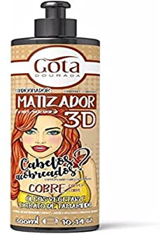GOTA DOURADA MATIZADOR 3D-Cobre 300ML, Único, Estándar