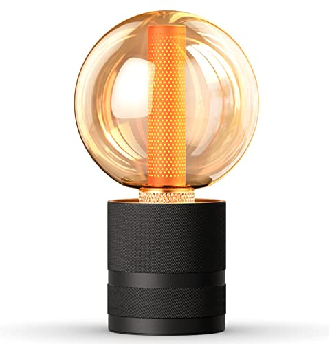 ESOP Tischleuchte Vintage Schwarz Tischlampe E27 Metall Nachttischlampe Maximal 60W Schreibtischlampe mit 1.5M Kabelschalter Nachtlicht, für Schlafzimmer Wohnzimmer Büro (Ohne Leuchtmittel)