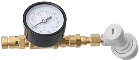 0~15 psi ölbryggning justerbar övertrycksventil montering med manometer, CO2-regulator bolllåskontakt för visning inre tryck i behållaren