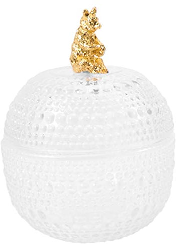 Veemoon Caja De Almacenamiento Para Joyas Recipiente De Vidrio Duradero Recipientes De Joyería De Vidrio Frascos De Boticario De Vidrio Tarro De Con Tapa Joyero Escritorio Puede