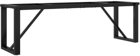 vidaXL Tischgestell, Tischbeine Tischkufen Gestell für Couchtisch Beistelltisch, Tischuntergestell in O-Form, 140x30x43cm Stahl