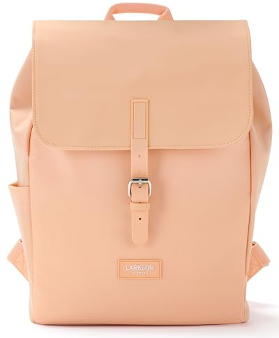 LARKSON Mochila Mujer & Hombre Naranja - IDA - Bolso Mochila Moderna - Compartimento Portátil 13 Pulgadas - Para Trabajo, Ciudad, Universidad - Repelente al agua