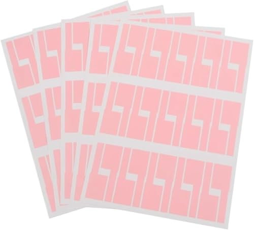 Etiquetas de numeración de cables, etiquetas de marcado de cables, 5 hojas A4, pegatinas de red coloridas, impermeables, autoadhesivas for organizar cables eléctricos e identificarlos.(Pink)