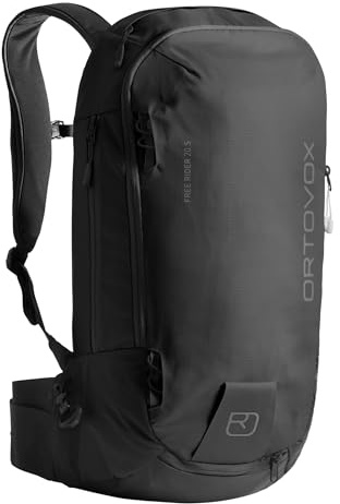 Ortovox Free Rider 20L S Freeriding Skitouren-Rucksack für Skifahren, Snowboarden und Backcountry Sport, Black Raven, 20 Liter