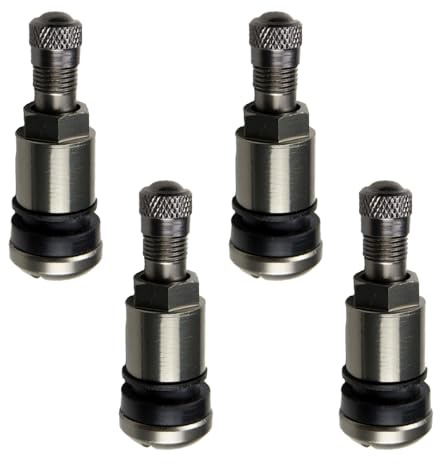 4 Stück Metallventile für Alufelgen, Universal Autoreifen Ventil, Langlebig Felgenventile, Grey Pkw Reifenventil, Metallventile Auto, Hochwertige Auto Ventile, Für Autos, Motorräder