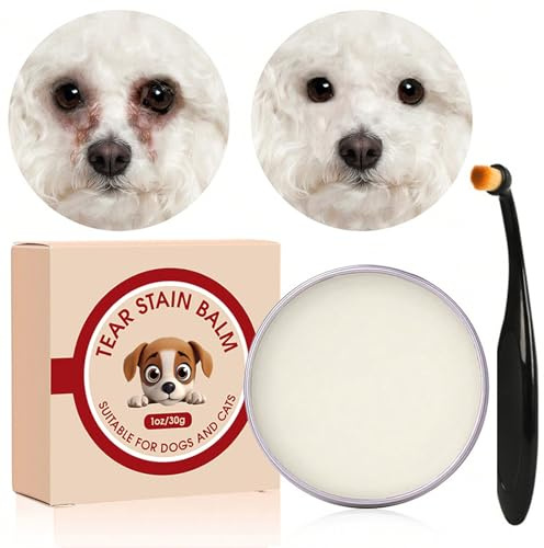Détachant pour Traces de Larmes de Chien Baume Nettoyant 40g avec Brosse