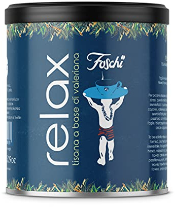 Tisana Relax a base di valeriana, mix di erbe sfuse per tisane e infusi, confezione da 150g Foschi
