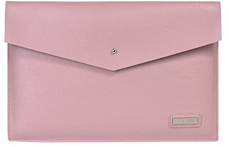 LaoZan 11-15 Pouces Housse pour Ordinateur Portable Sacoche en faux cuir pour Ultrabook Netbook Tablette 12 PinkH