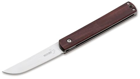 BÖKER PLUS® Wasabi Cocobolo - Gentleman Taschenmesser japanischer Stil - EDC Messer mit Holzgriff - Pocket Knife mit 440C Klinge 7 cm in Geschenkbox (Original)