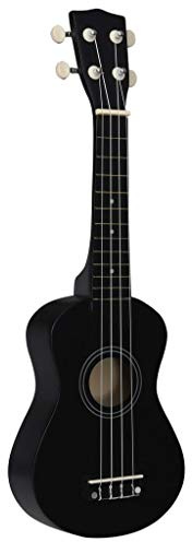 Bulufree Ukulele Sopran Anfänger Kit mit Tasche, Musikwaage, 2 Picks, 21Ukulele für Kinder, Schwarz
