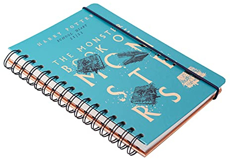 Grupo Erik Harry Potter Schulplaner 2021 2022- Ringbuch Kalender 2021 2022 - Terminkalender 2022 Wochenübersicht Das Monsterbuch der Monster