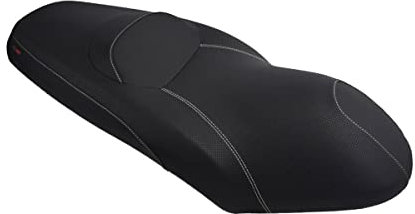 Moto Discovery Funda de Asiento Compatible con Yamaha X-MAX 125/250 2006-2009 Color Negro con Costuras Blancas