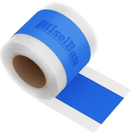 Isolbau Dichtband P2 Blau - 10 m Abdichtband Wasserdichtes Dichtungsband für Sanitär, Dusche, Bad, Fliesen, Balkon und Terrasse, Abdichtung für Innen- & Außenbereich - 120 mm