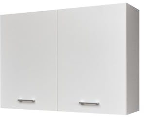 möbelando Hängeschrank >Wow< in Weiß matt - 100x72x31 (BxHxT)