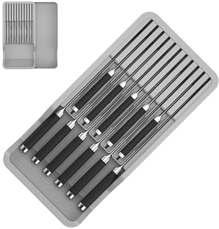 Cassetto portacoltelli generico Organizzatore cassetto coltelli, Vassoio portaposate espandibile, Ceppo portacoltelli cassetto portacoltelli, Organizzatore cassetto posate, Cassetto porta coltelli,
